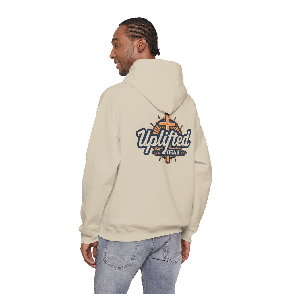Uplifted Gear Christian Hoodie – Bold Logo Faith Hoodie for Inspired Living Printify