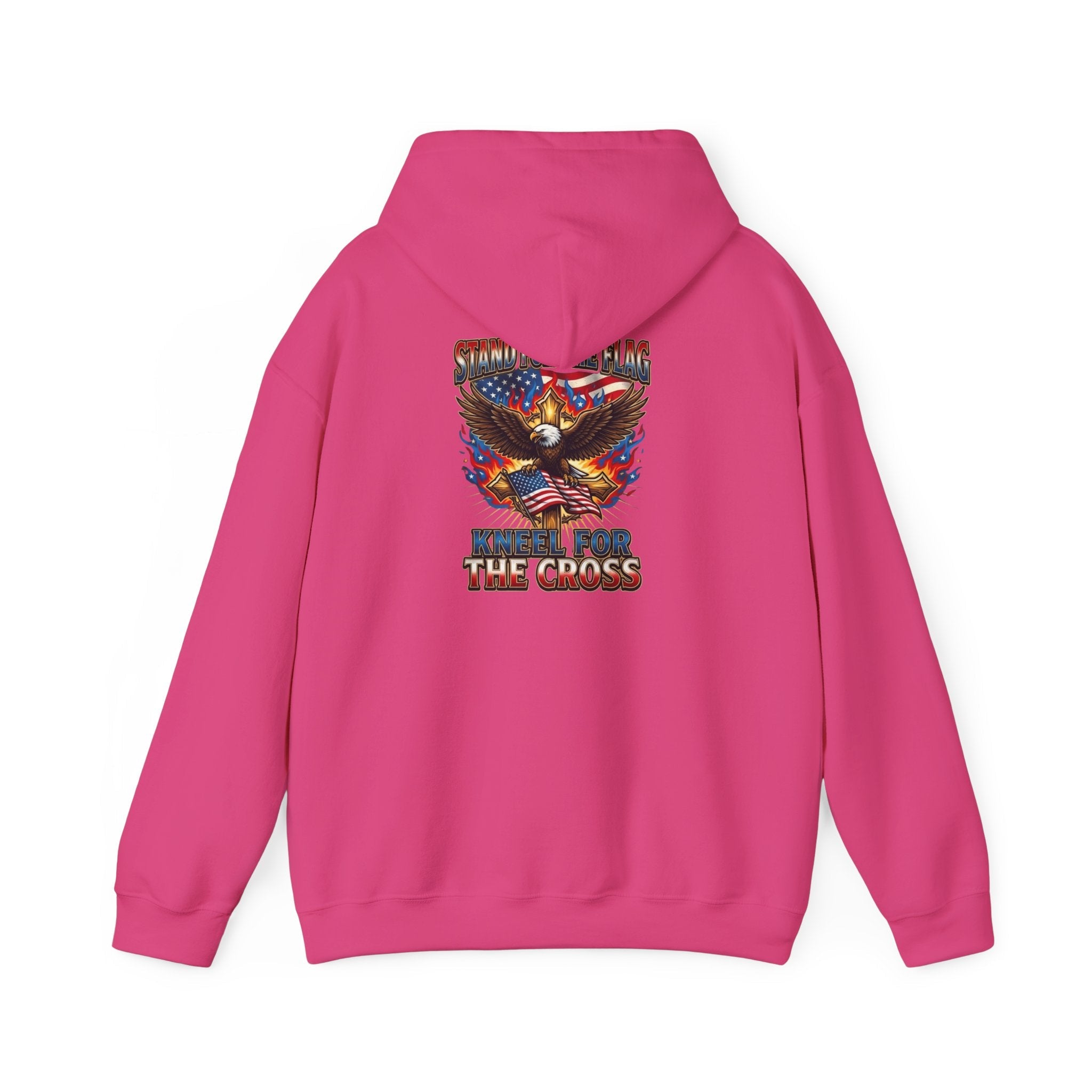 Stand for the Flag Kneel for the Cross Hoodie | Patriotic Eagle Hoodie Printify