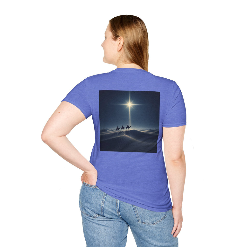 3 Wise Men T-shirt – Magi Camels Nativity Journey Christian Christmas T-shirt for Epiphany Faith & Holy Night Printify