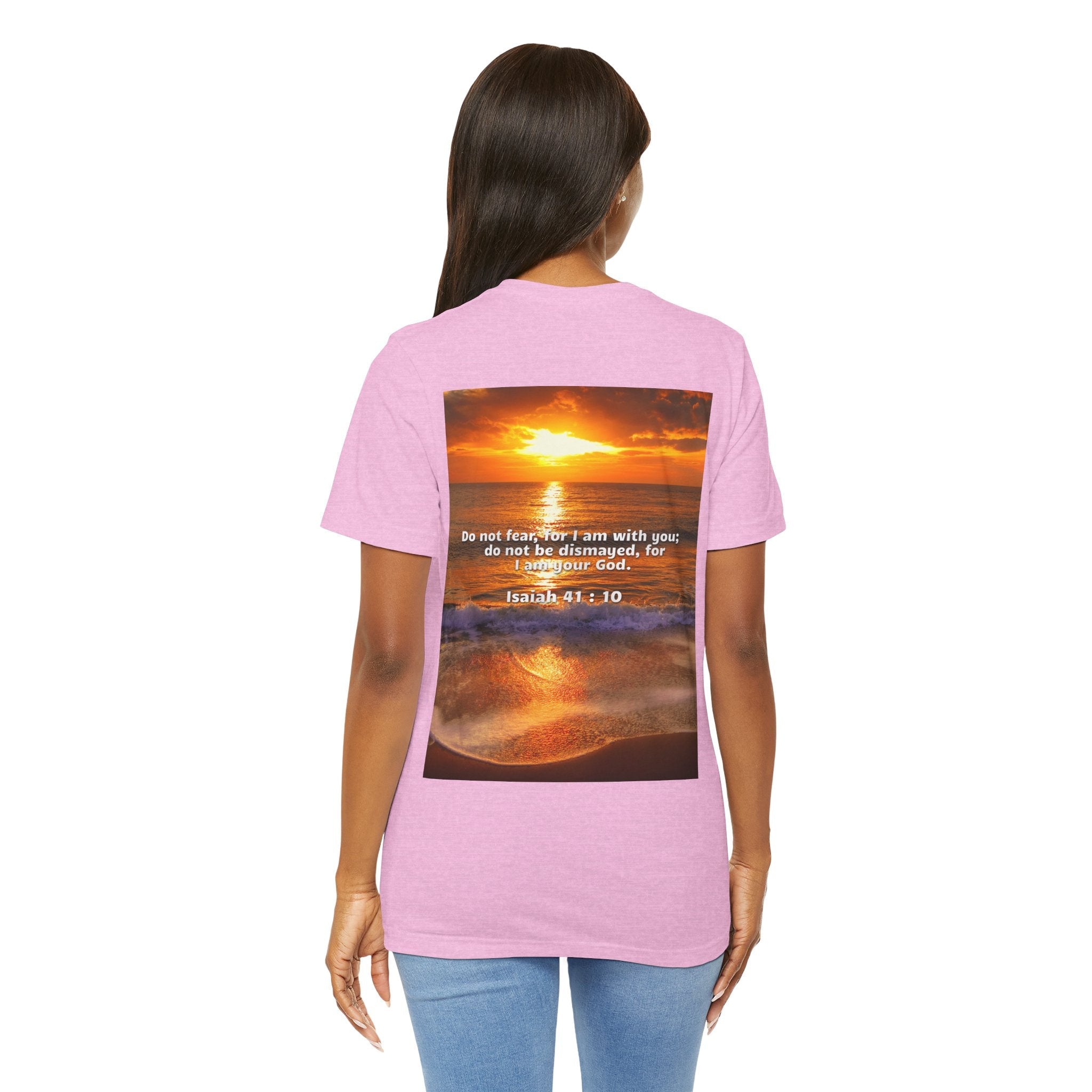 Bible Verse Unisex - Isaiah 41 : 10 Jersey Short Sleeve Tee Printify