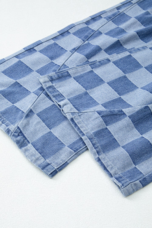 Checkered Denim jeans Pretty Little Patriot