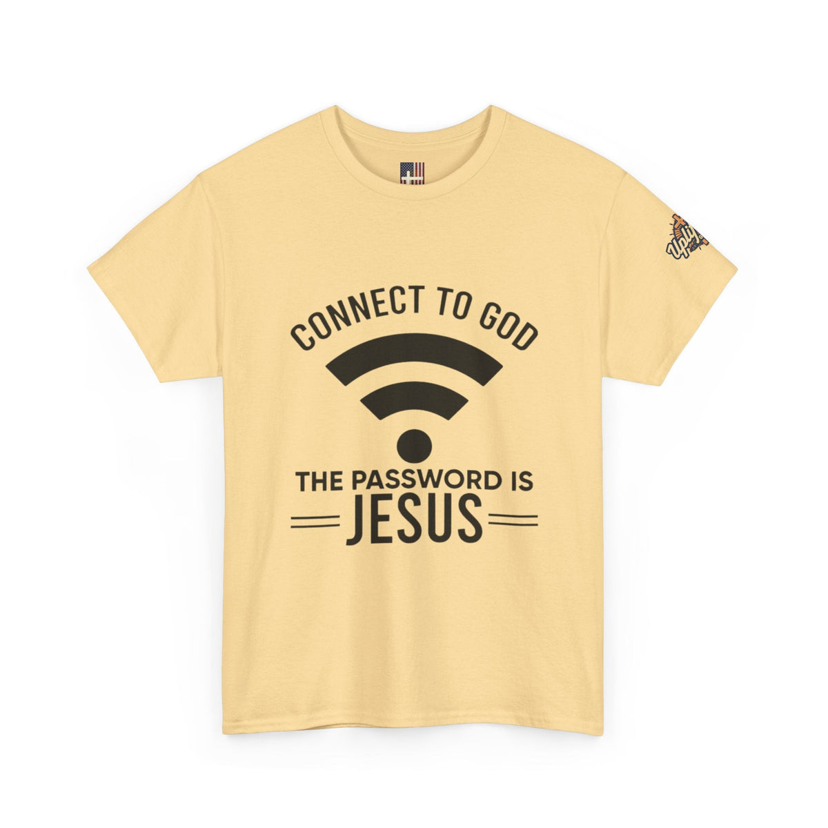 Connect to God T-shirt - WIFI Password is Jesus - Funny Christian Faith T-shirt Printify