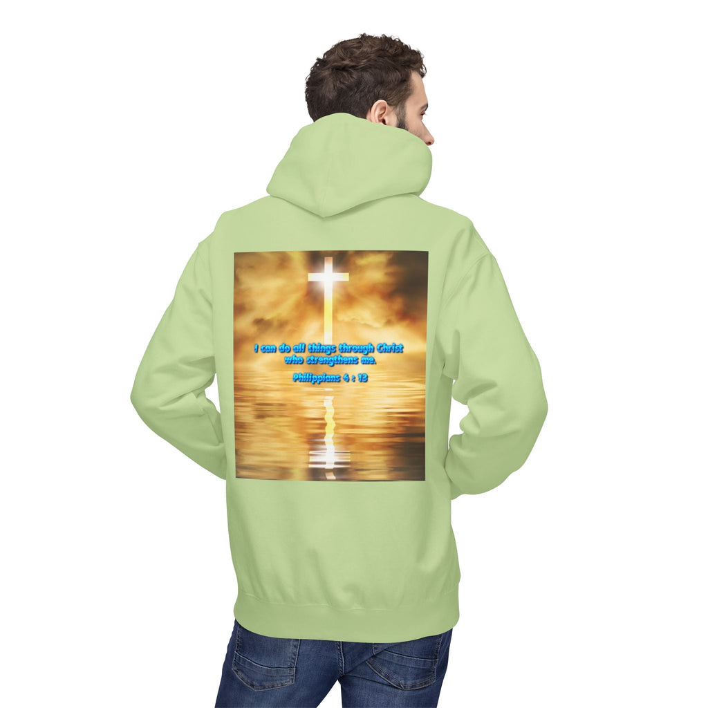 Hoodie - Philippians 4 : 13 Bible Verse Religious Design Printify