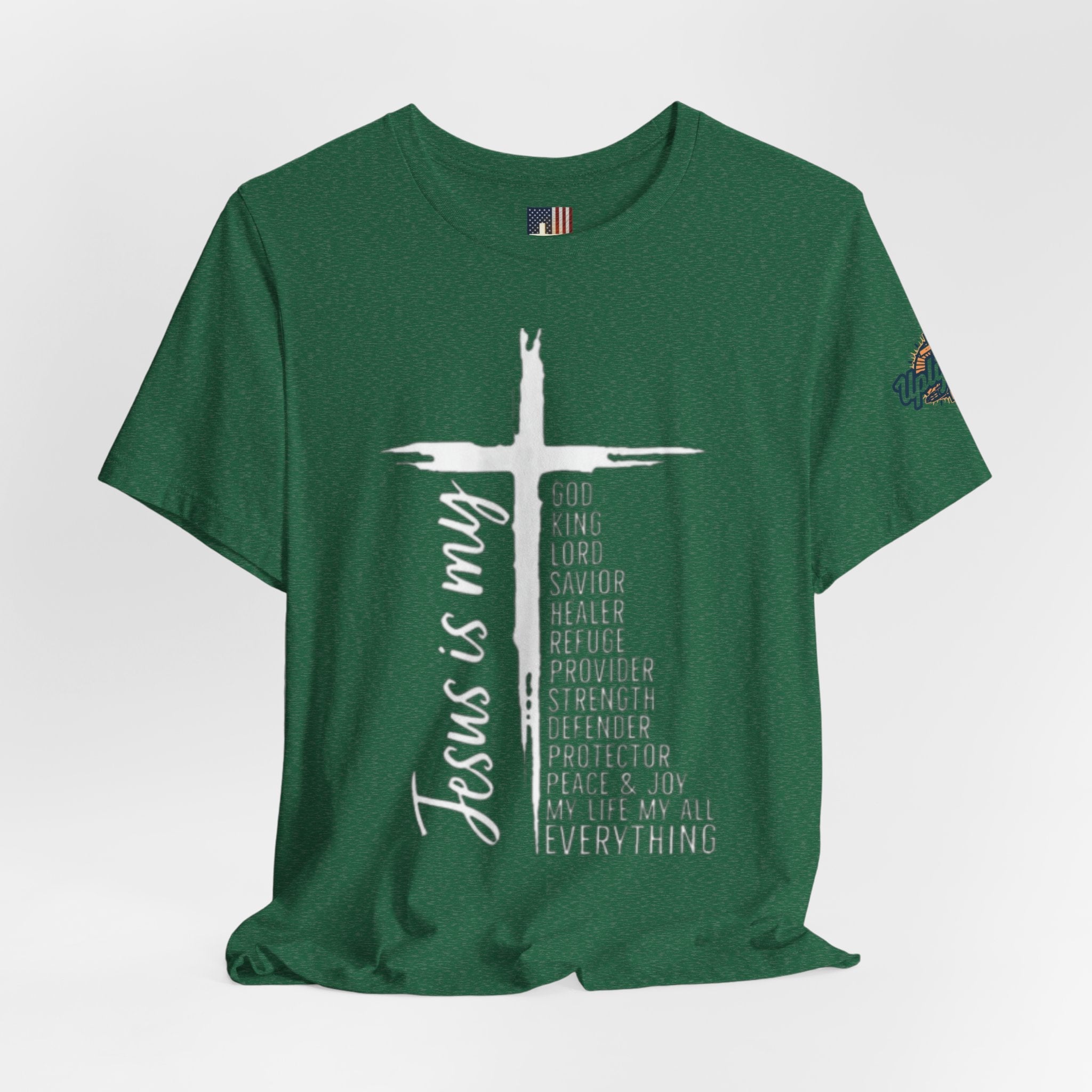 Jesus Is My Everything T-shirt – Cross List God King Lord Savior Christian T-shirt for Total Surrender Faith Printify
