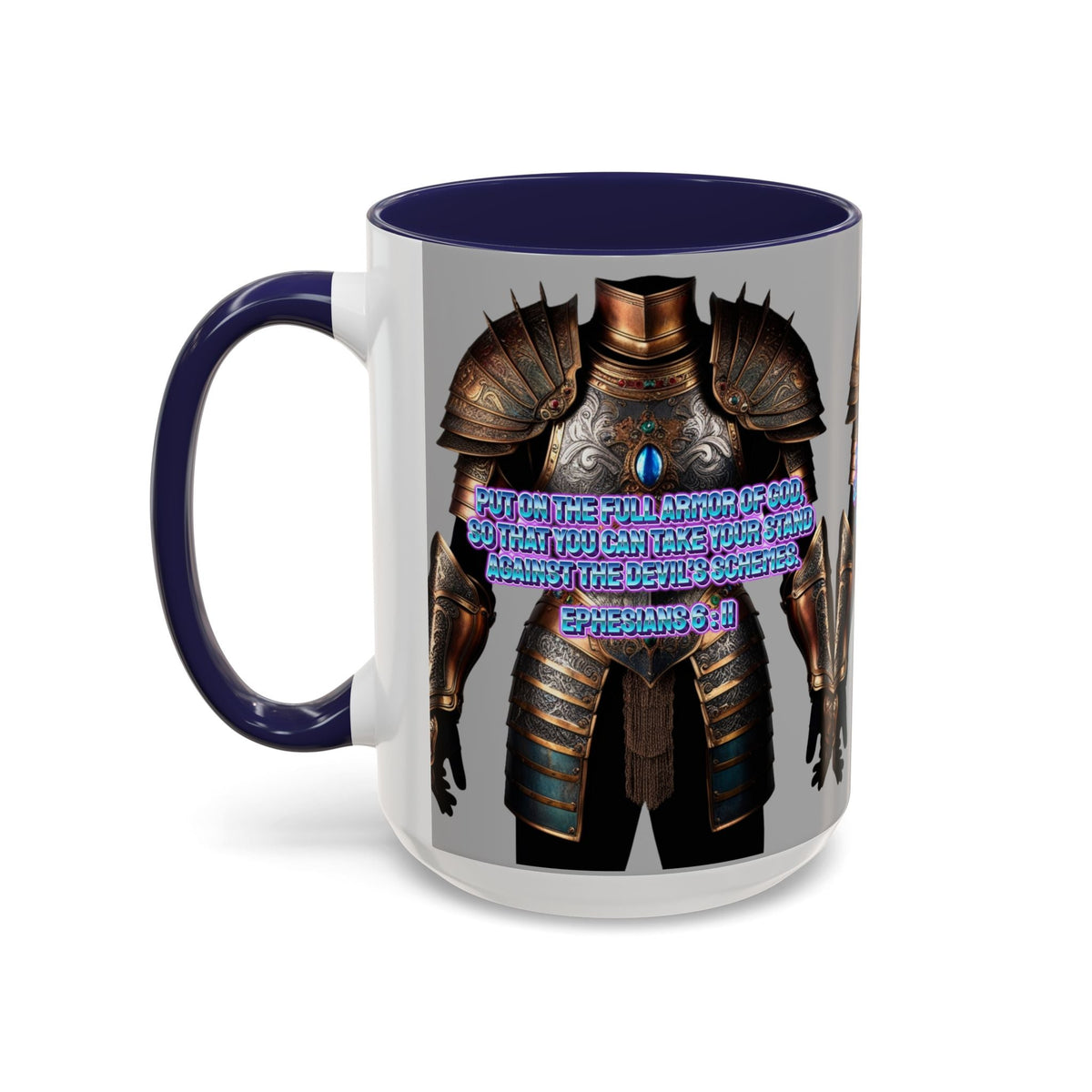 Religious Graphic Armor Of God Design - Accent Coffee Mug (11, 15oz) Printify
