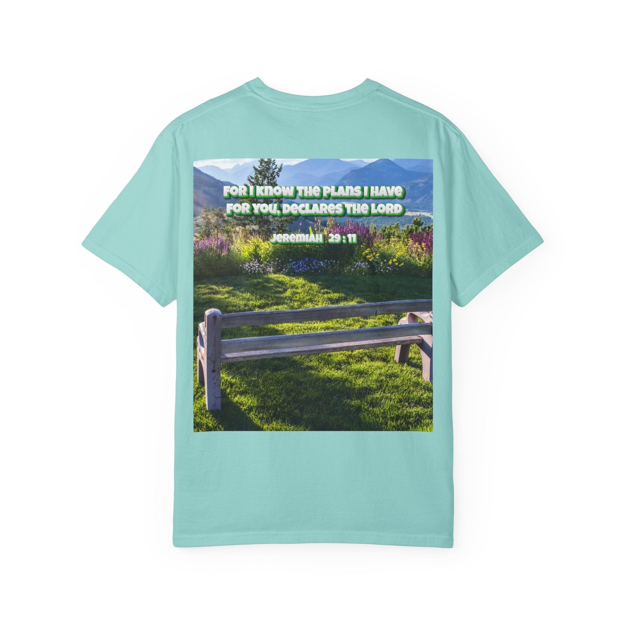 Bible Verse Unisex Garment-Dyed T-shirt  - Jeremiah 29 : 11 Printify