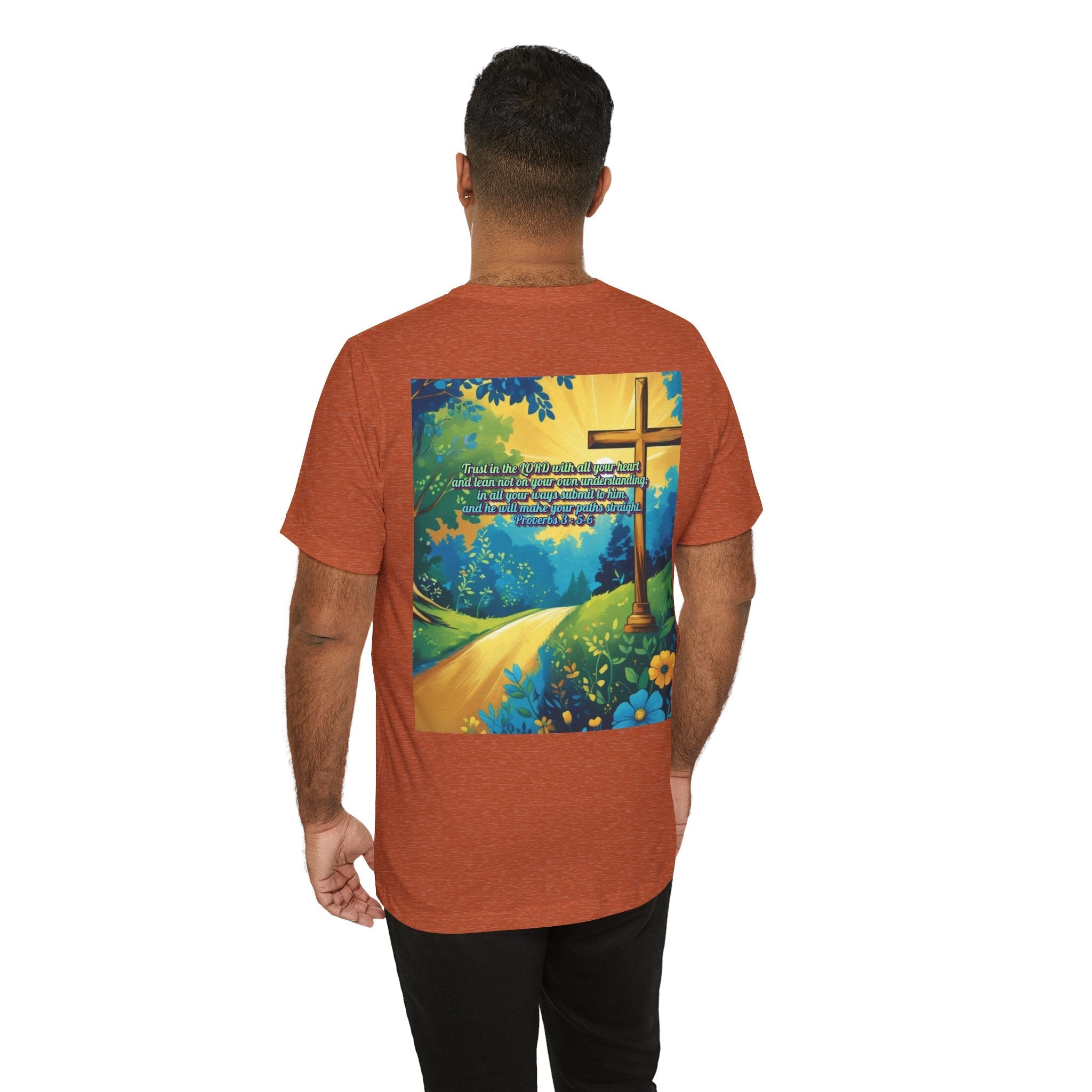 Trust in The Lord Proverbs 3:5-6 Biblical Design Unisex Jersey Short Sleeve Tee Printify