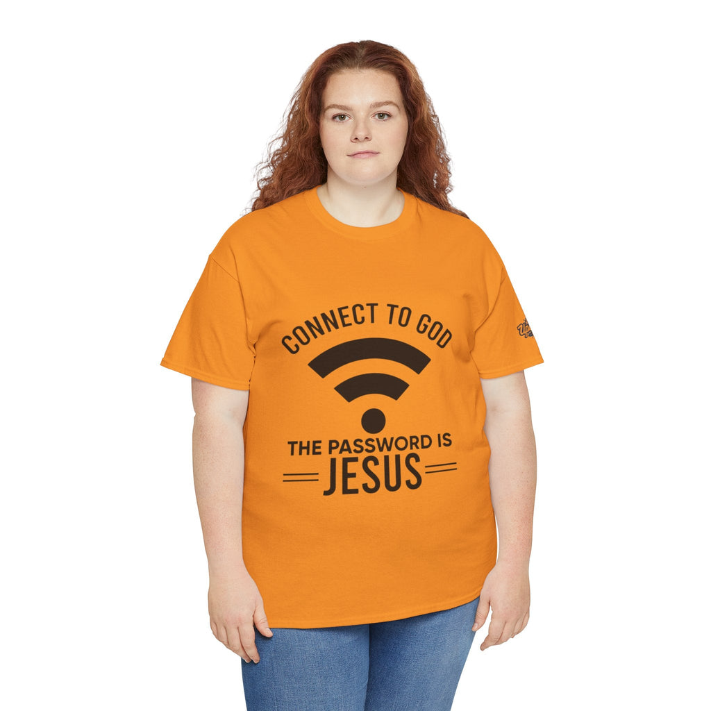 Connect to God T-shirt - WIFI Password is Jesus - Funny Christian Faith T-shirt Printify