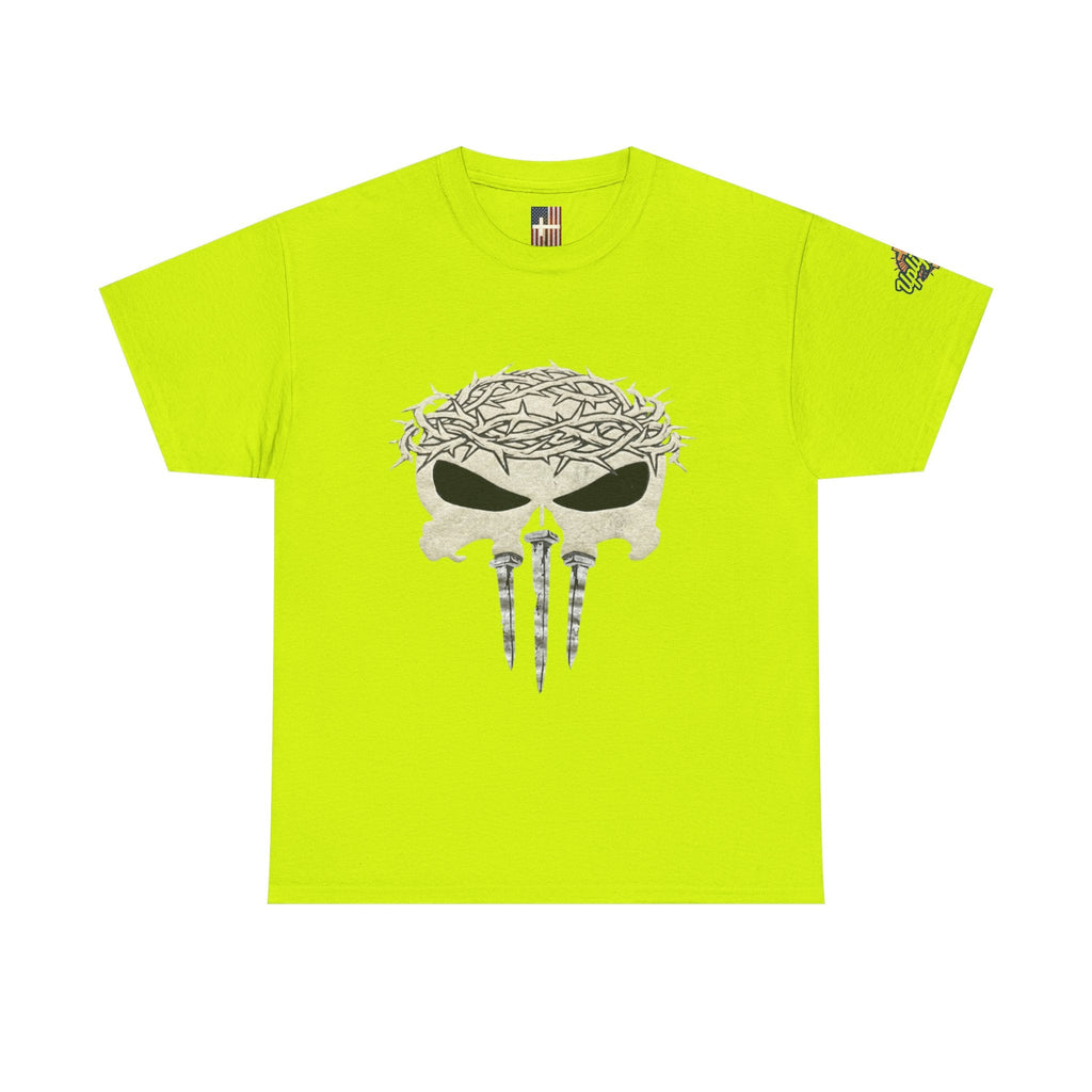 Christian Skull T-shirt - Crown of Thorns & Nails - Warrior Faith T-shirt Printify