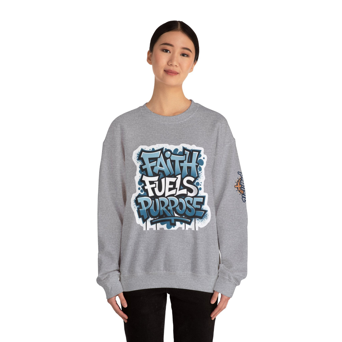 Faith Fuels Purpose Sweatshirt – Inspirational Christian Sweatshirt for Divine Drive & Unstoppable Belief Printify