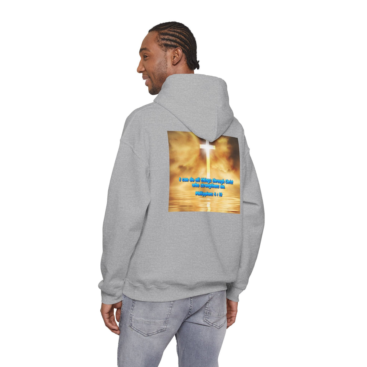 Bible Verse Unisex Heavy Blend™ Hooded Sweatshirt - Philippians 4 : 13 Printify
