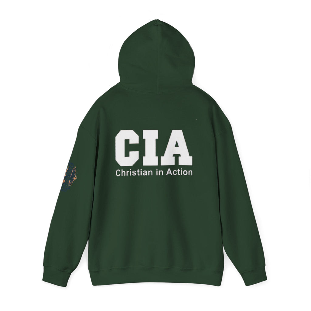 CIA Christian in Action Hoodie - Funny Faith Parody Hoodie - Mission Ready Apparel Printify