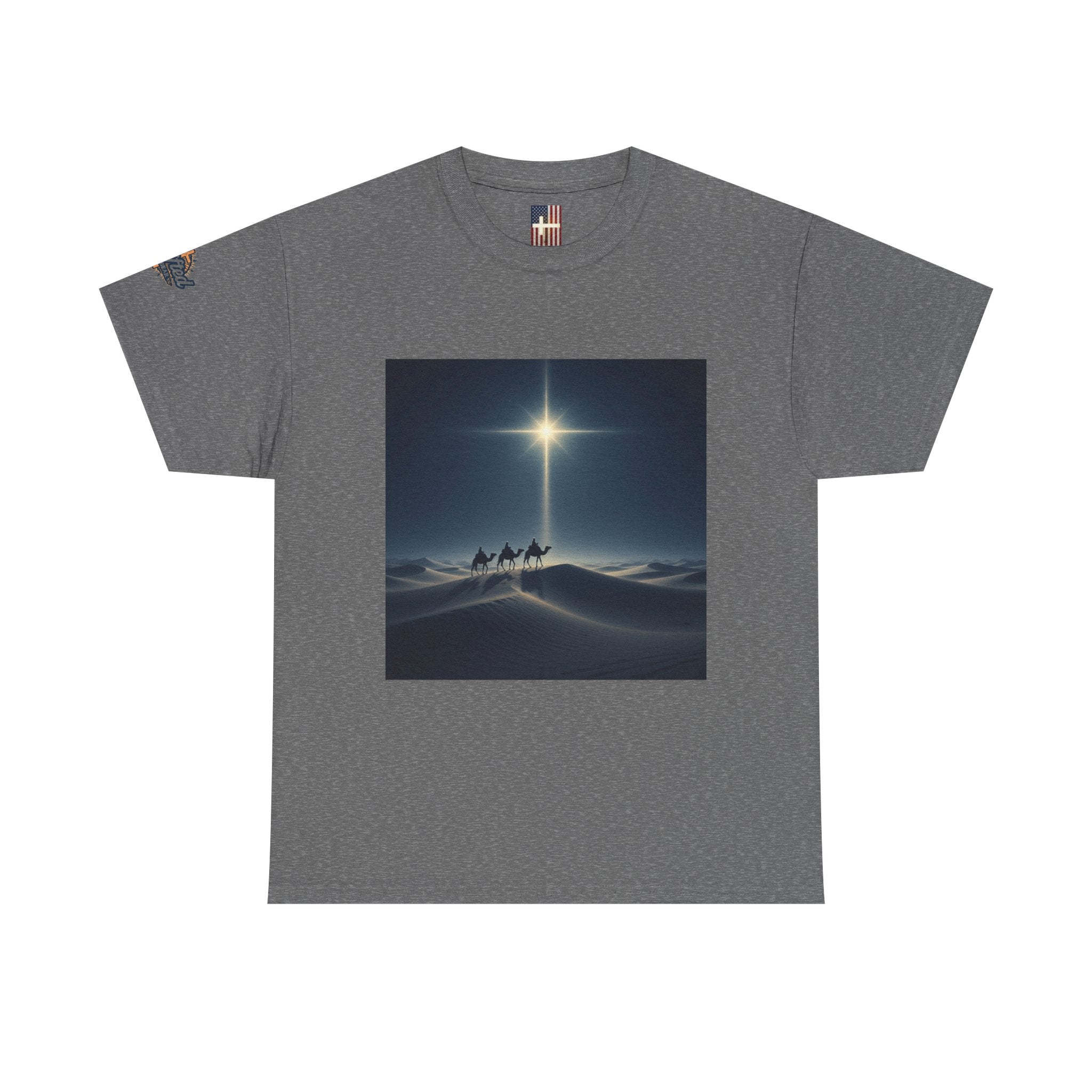 3 Wise Men T-shirt – Magi Camels Nativity Journey Christian Christmas T-shirt for Epiphany Faith & Holy Night Printify