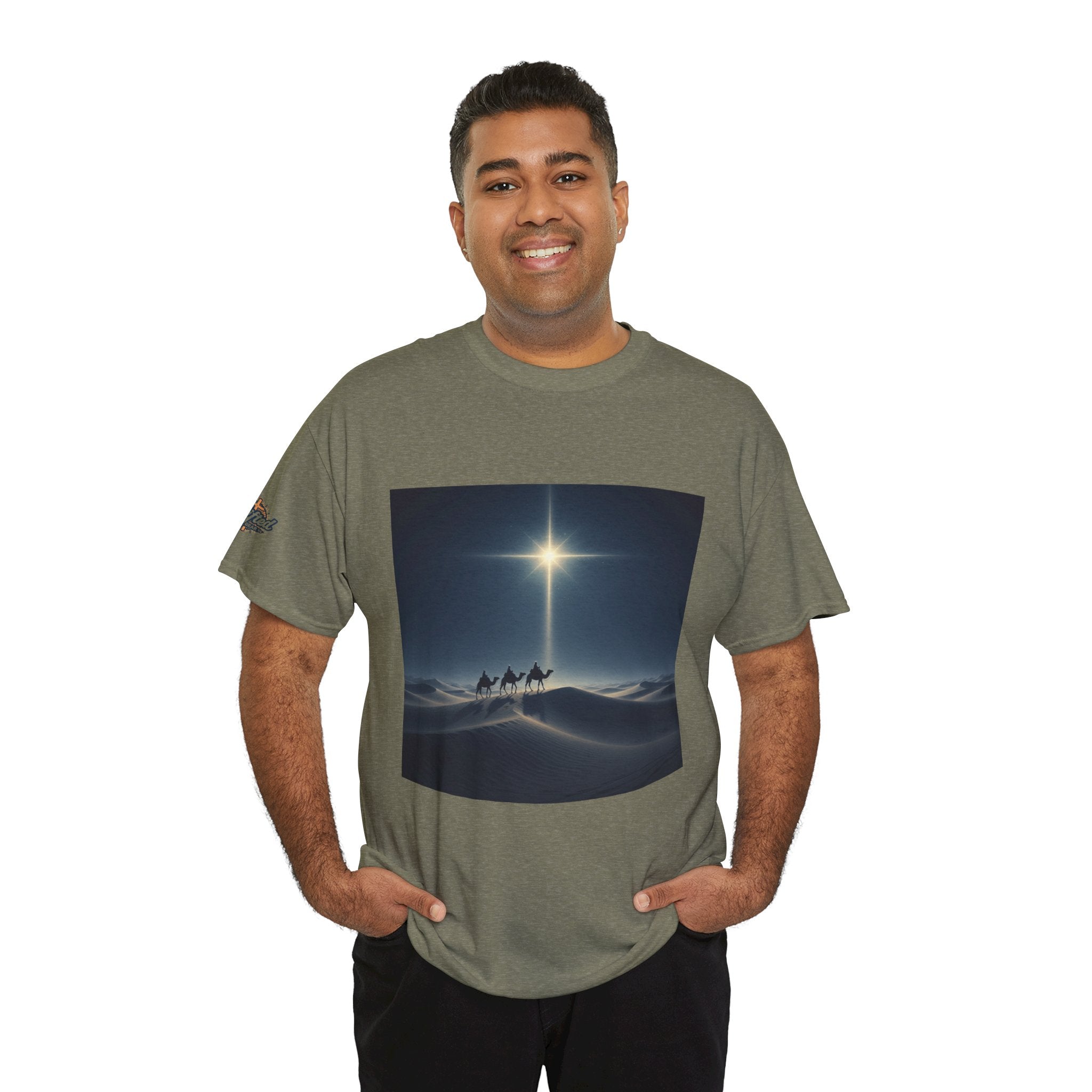 3 Wise Men T-shirt – Magi Camels Nativity Journey Christian Christmas T-shirt for Epiphany Faith & Holy Night Printify