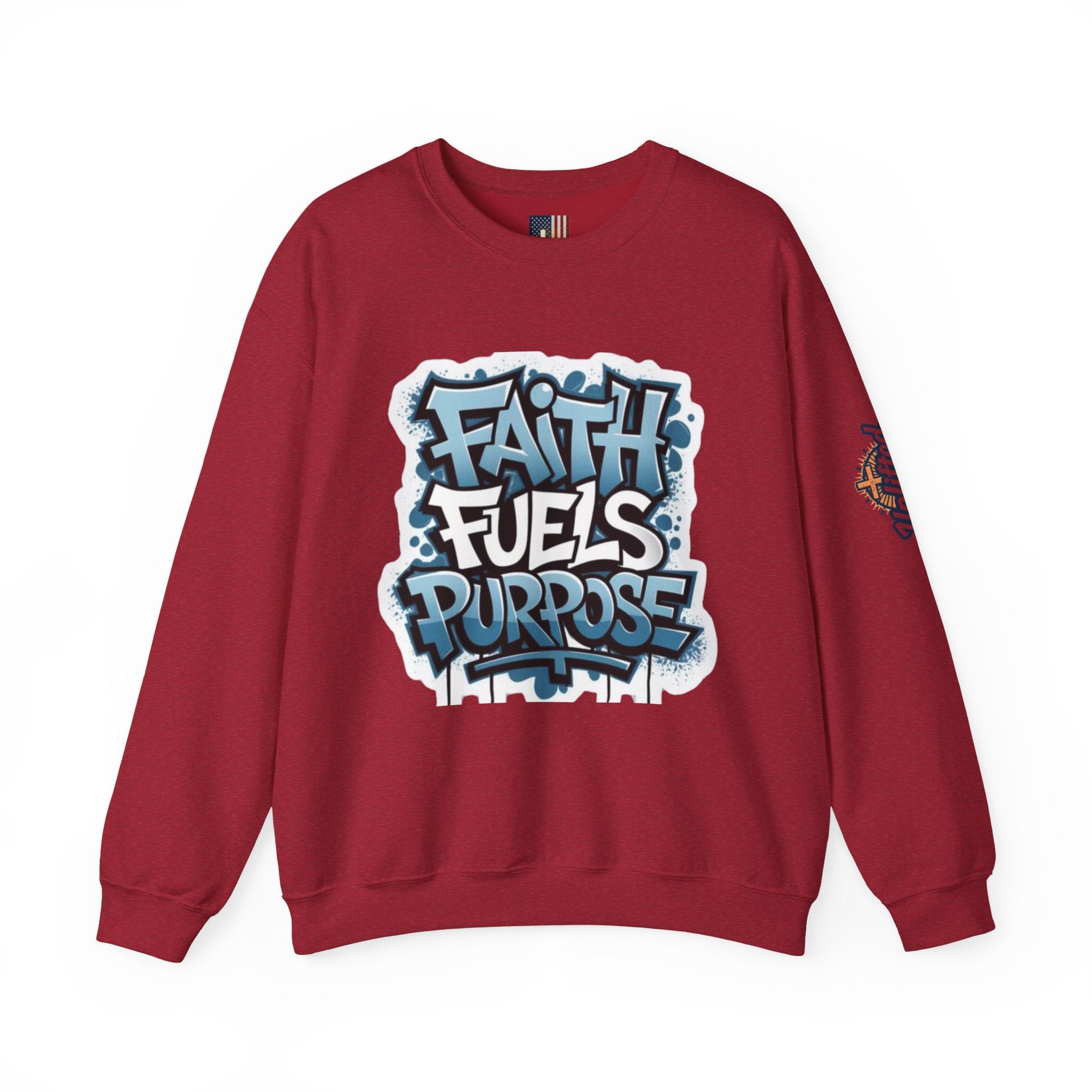 Faith Fuels Purpose Sweatshirt – Inspirational Christian Sweatshirt for Divine Drive & Unstoppable Belief Printify