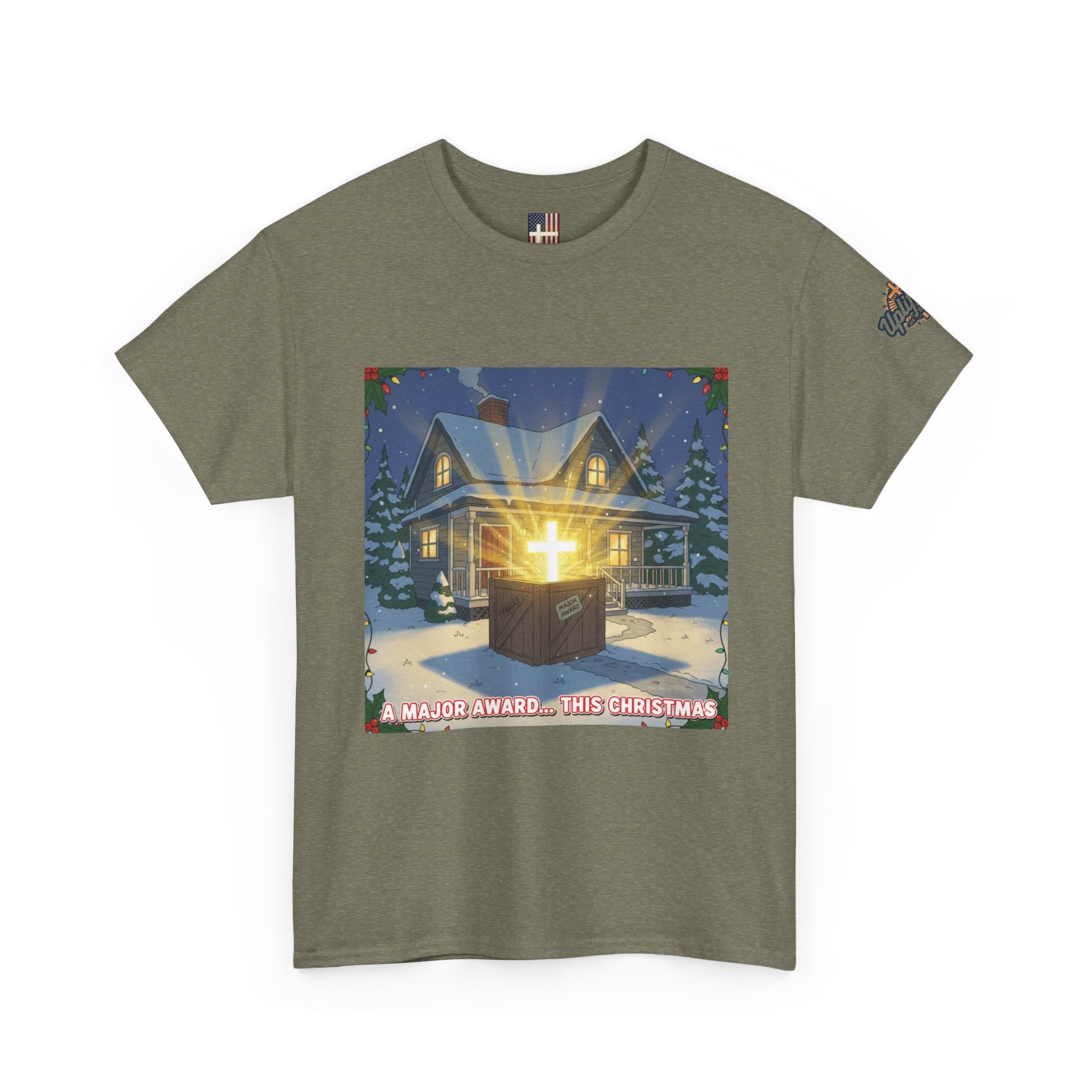 A Major Award This Christmas T-shirt – Fragile Leg Lamp Parody Cross Unboxing Christian T-shirt for Hilarious Faith & Holiday Glow Printify