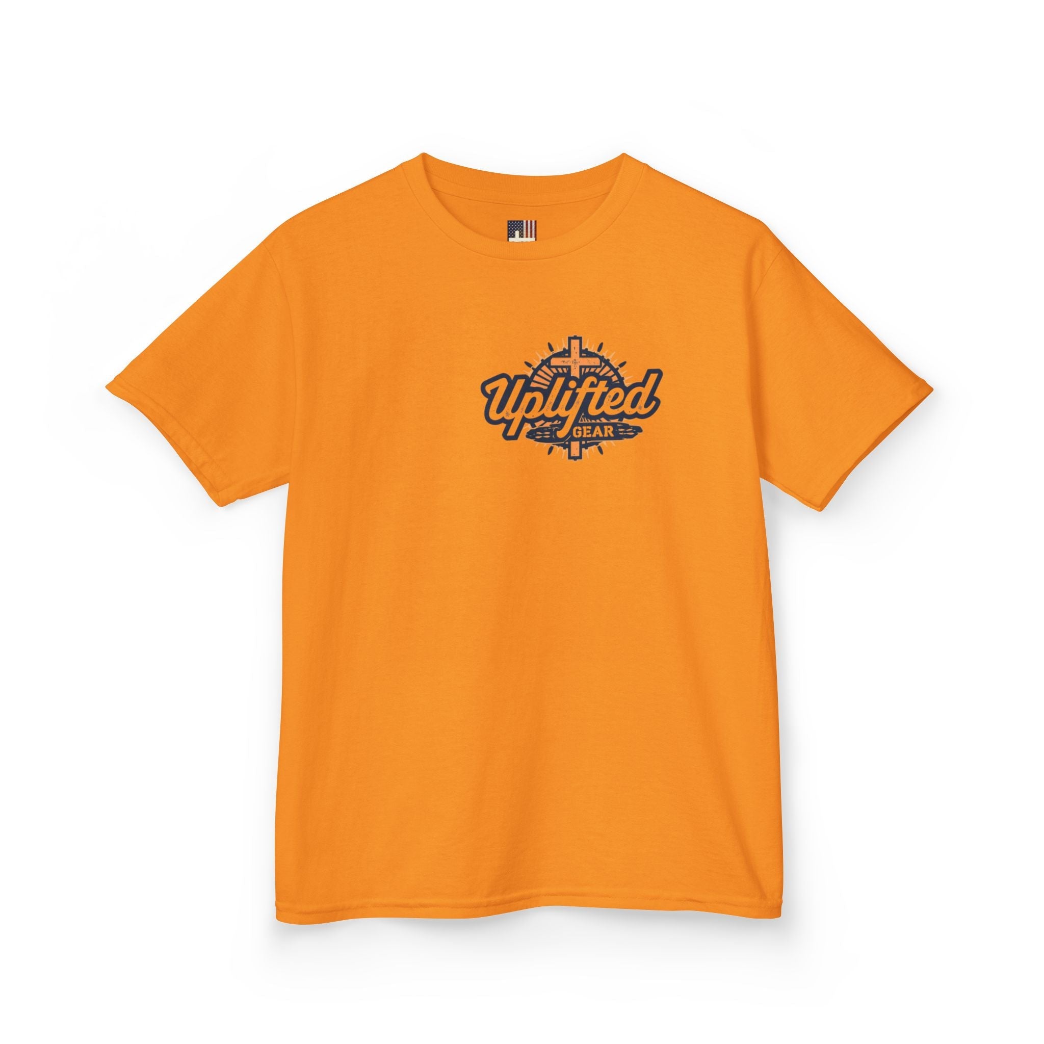 ✨ Chosen. Loved. Redeemed. – Elegant Christian Kids T-Shirt | Gold Foil Faith Tee | Subtle Cross & Heart Design | Inspirational Bible Verse Apparel by Uplifted Gear Printify
