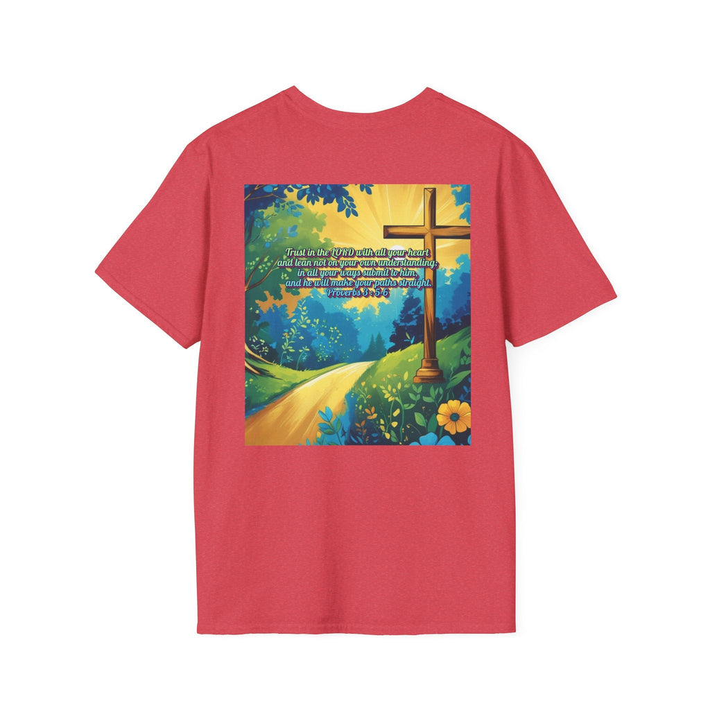 Trust in The Lord Proverbs 3:5-6 Biblical Design Unisex Softstyle T-Shirt Printify