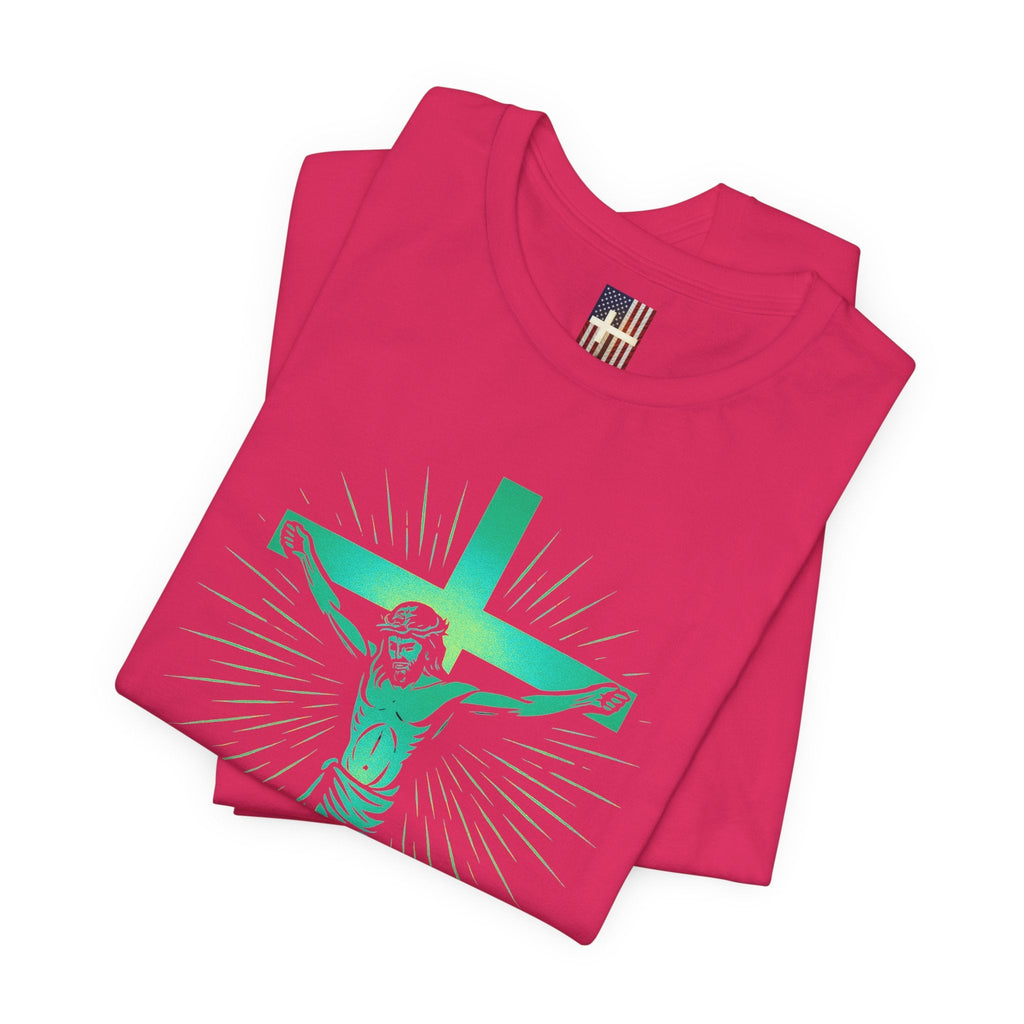Unashamed T-shirt – Romans 1:16 Crucifixion Christian t-shirt for Bold Unwavering Faith Printify