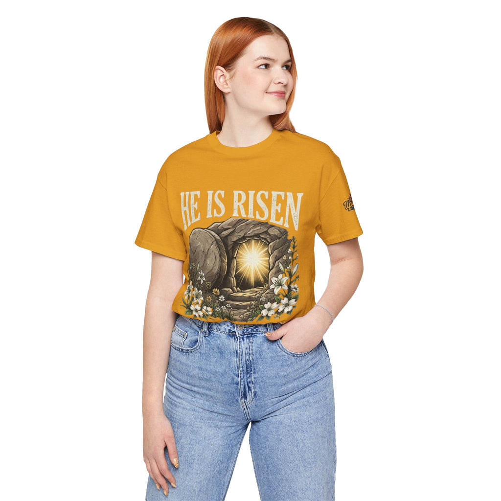 He Is Risen T-Shirt — Jesus Christ Resurrection Easter Tee Printify