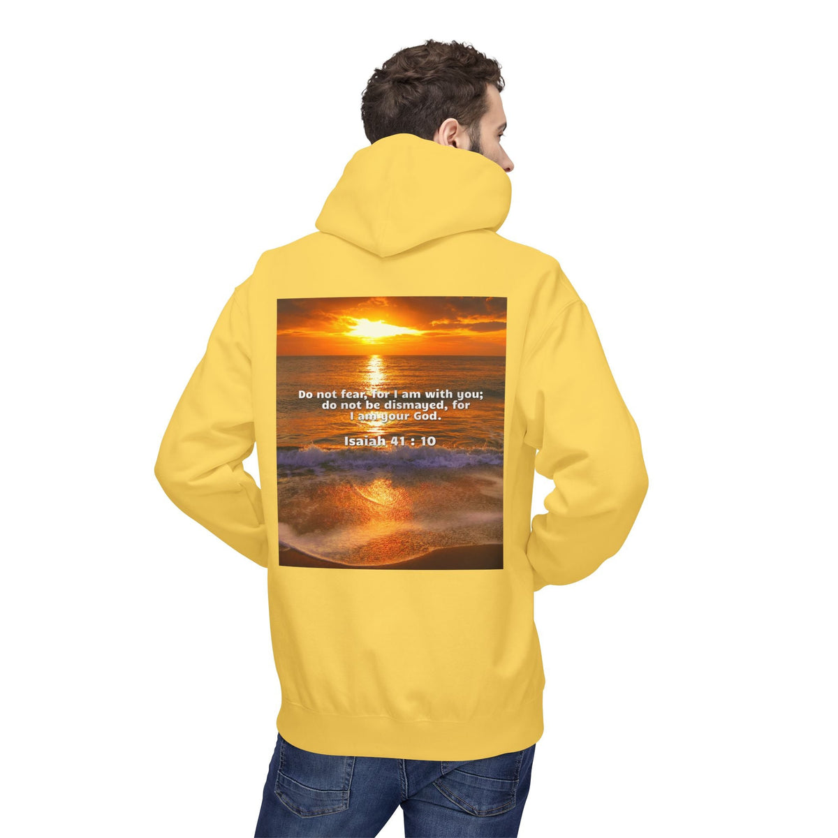 Hoodie - Isaiah 41:10 Bible Verse Religious Design Printify