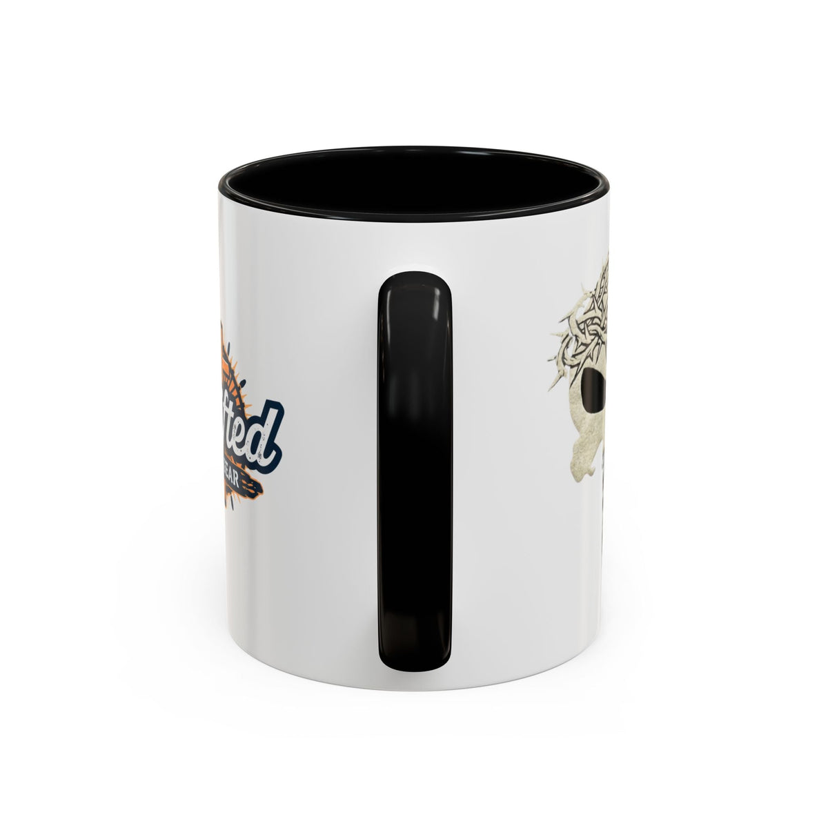 Christian Skull Coffee Mug — Crown of Thorns “Warrior Faith” (11/15 oz) Printify