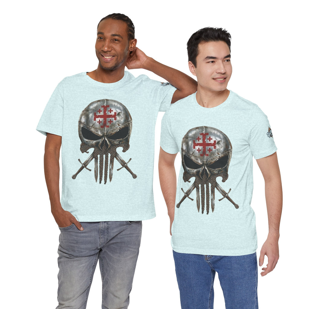 Crusader Knight Christian Skull T-shirt - Warrior Armor of God T-shirt Printify