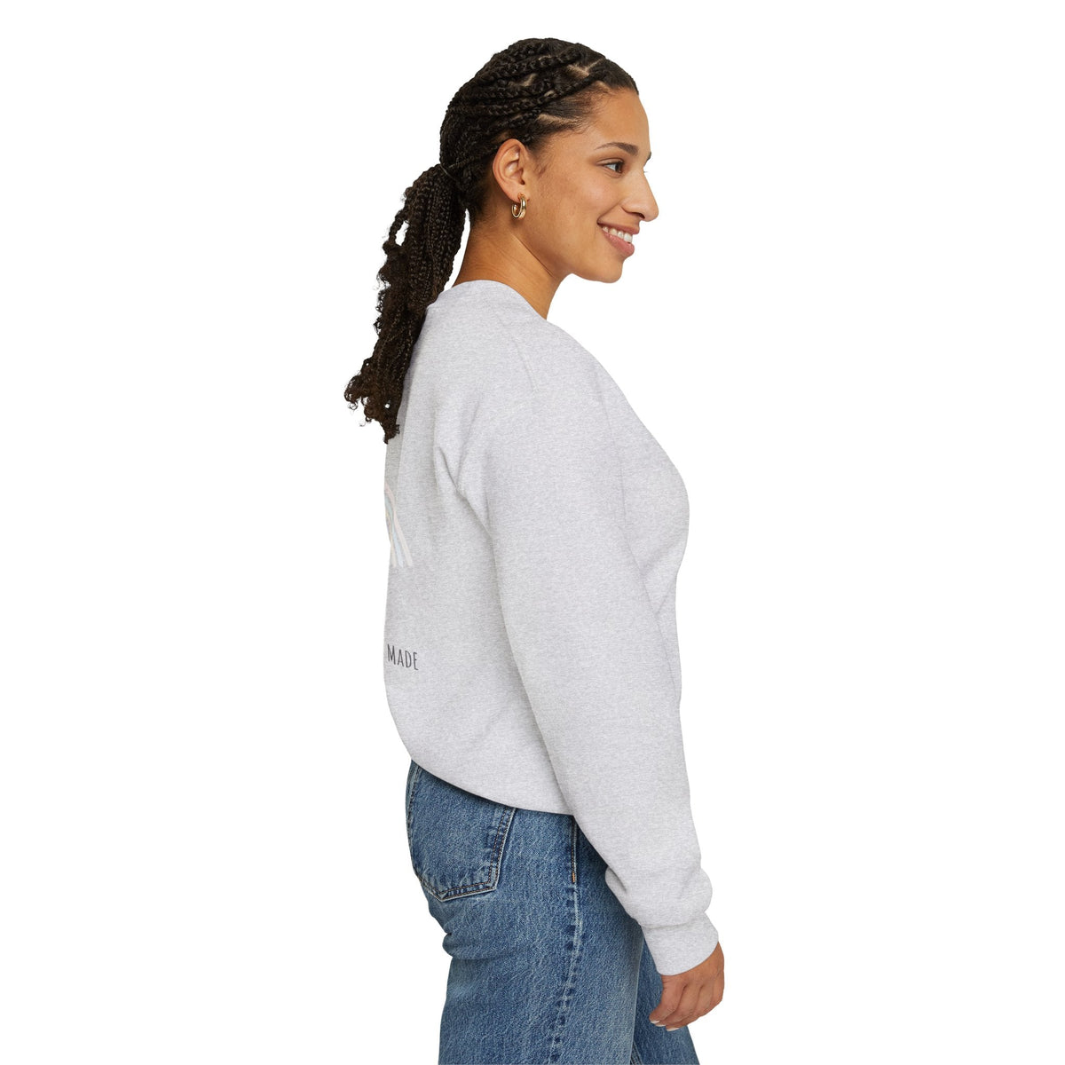 Unique Unicorn Sweatshirt – Rainbow Cross Psalm 139:14 Christian Sweatshirt for Wonderfully Made Printify