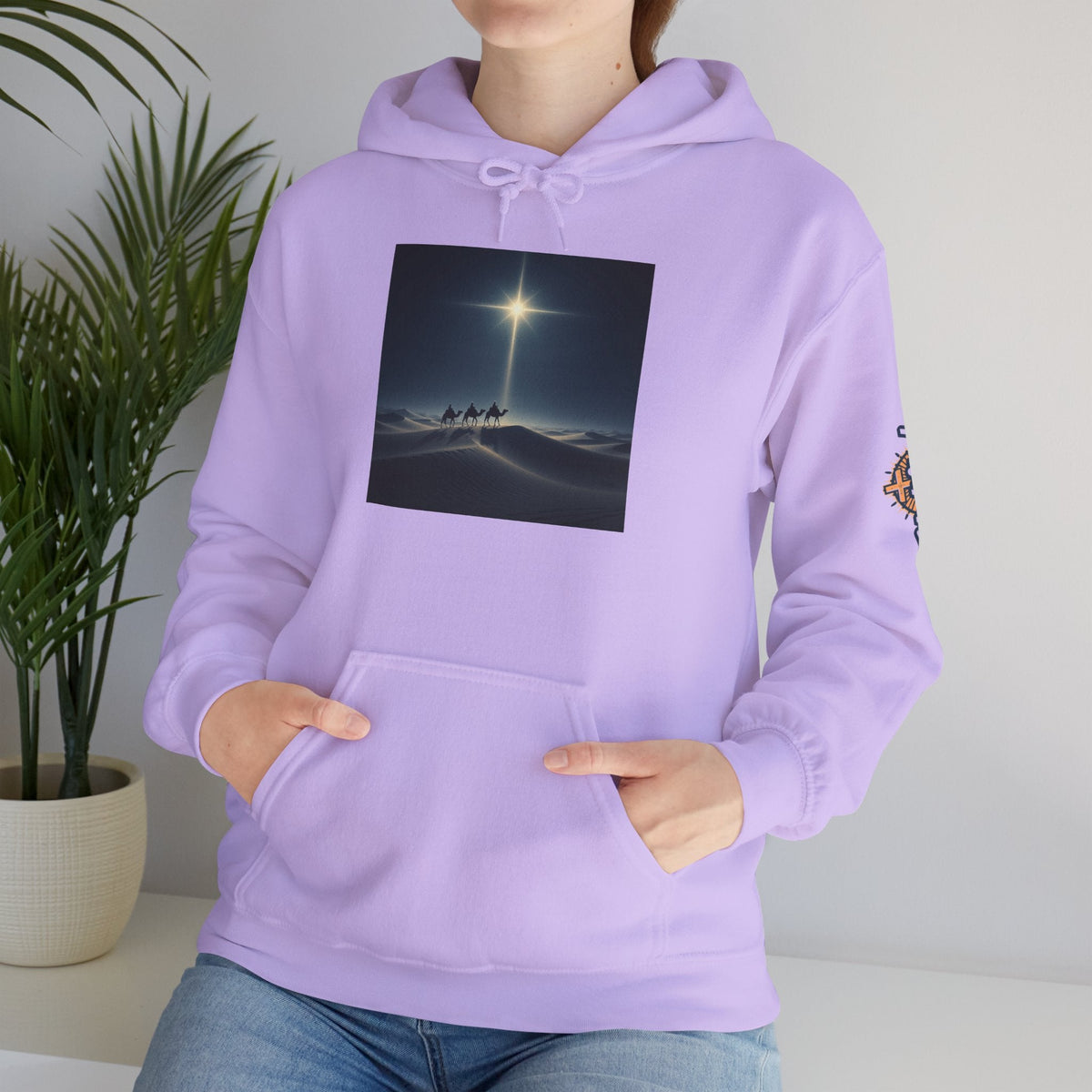 3 Wise Men Hoodie – Magi Camels Nativity Journey Christian Christmas Sweatshirt for Epiphany Faith & Holy Night Printify