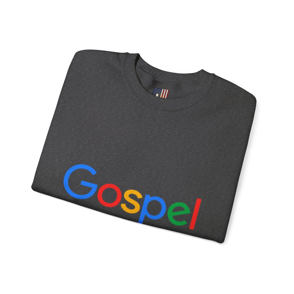 Gospel Graphic Sweatshirt — "Gospel" Colorful Logo Christian Sweatshirt Printify