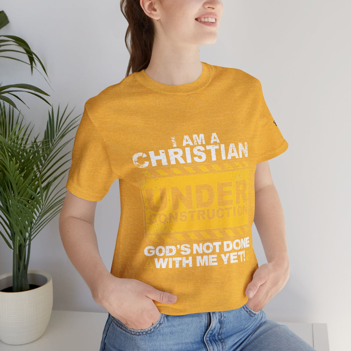 Christian Under Construction T-shirt | God Is Not Done With Me Yet T-shirt Printify