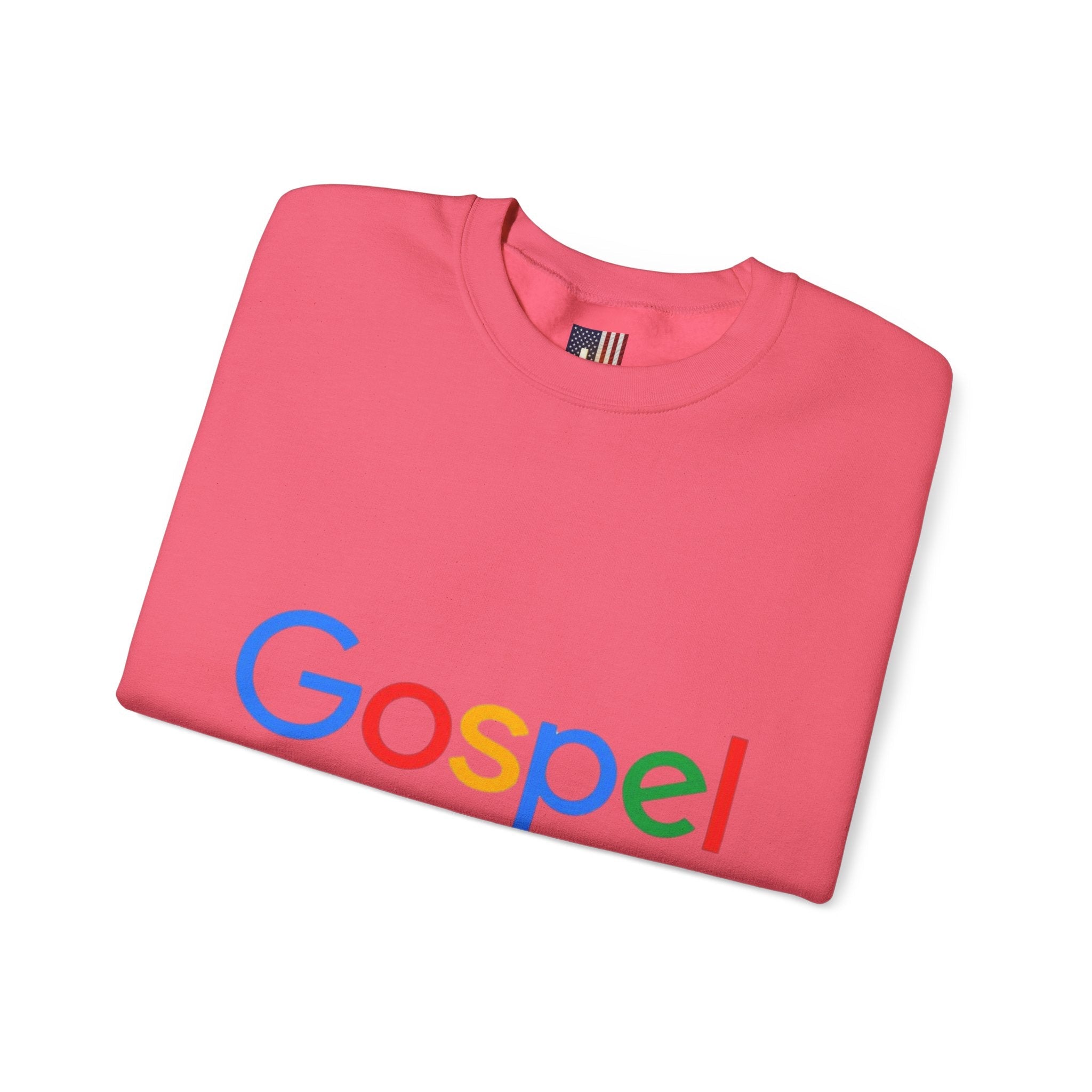 Gospel Graphic Sweatshirt — "Gospel" Colorful Logo Christian Sweatshirt Printify
