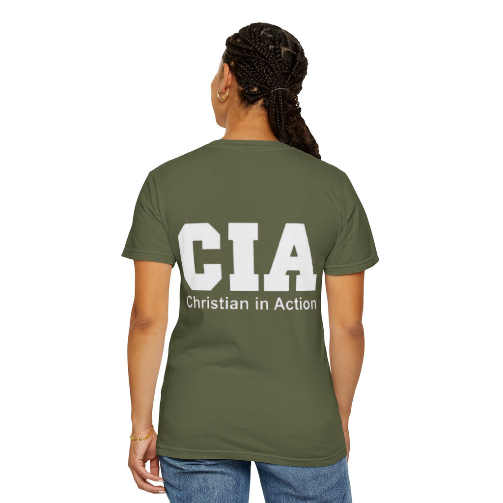CIA Christian in Action T-shirt - Funny Faith Parody T-shirt - Mission Ready Apparel Printify