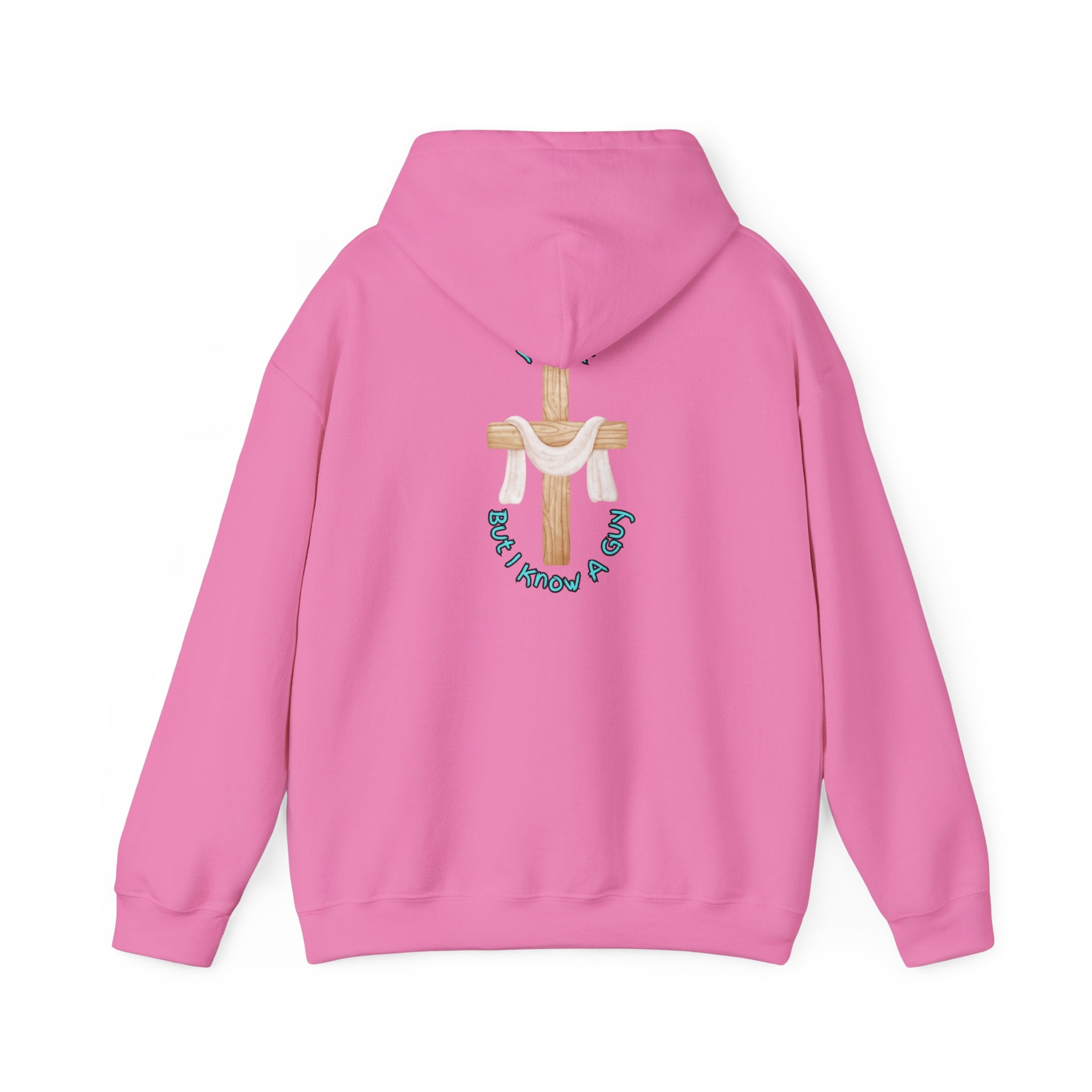 I Can’t, But I Know a Guy Hoodie – Jesus Cross Christian Hoodie for Cozy Faith Printify