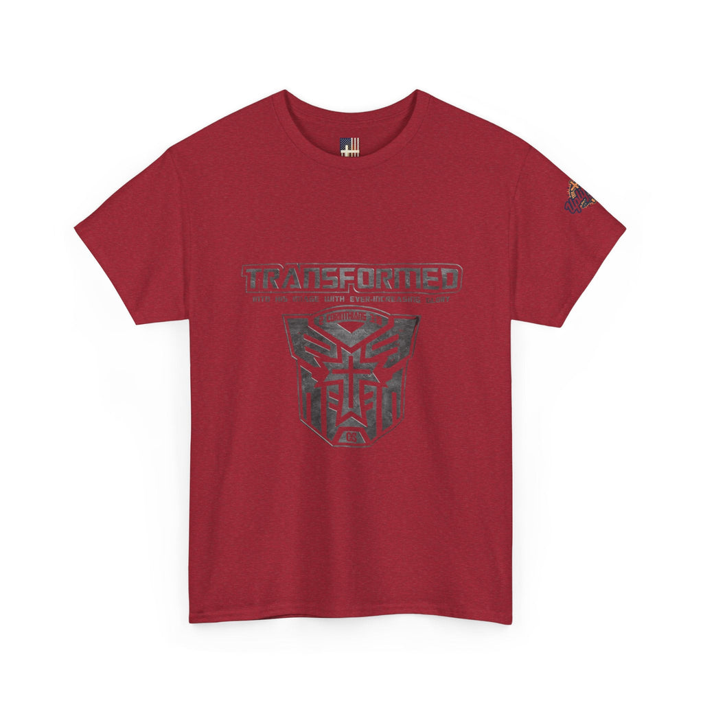 Transformer Logo Christian T-shirt | 2 Corinthians 3:18 Bible Verse T-shirt Printify