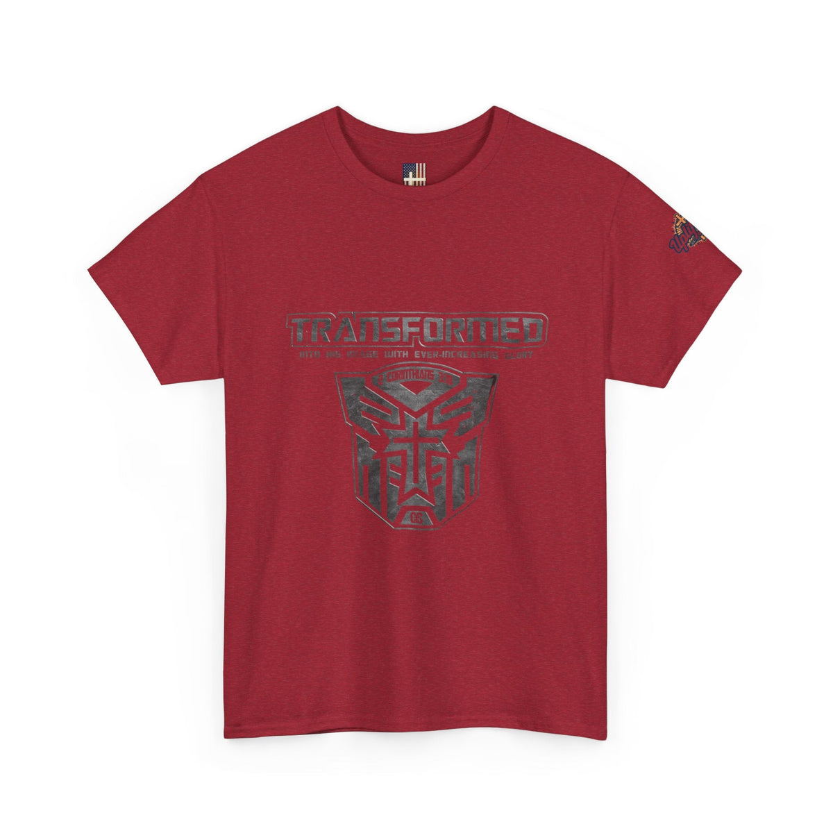 Transformer Logo Christian T-shirt | 2 Corinthians 3:18 Bible Verse T-shirt Printify