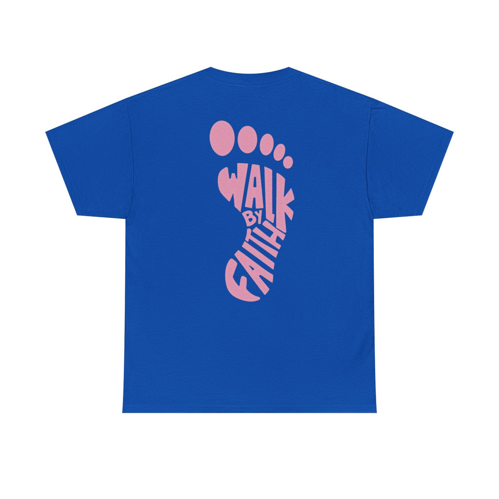Walk By Faith Footprint T-Shirt Printify
