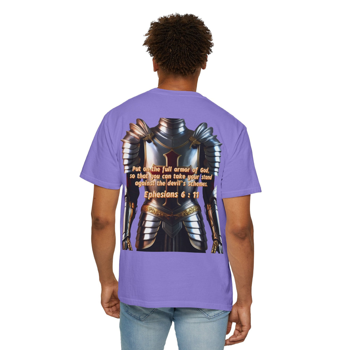 Religious Graphic Armor Of God Design - Unisex Garment-Dyed T-shirt Printify