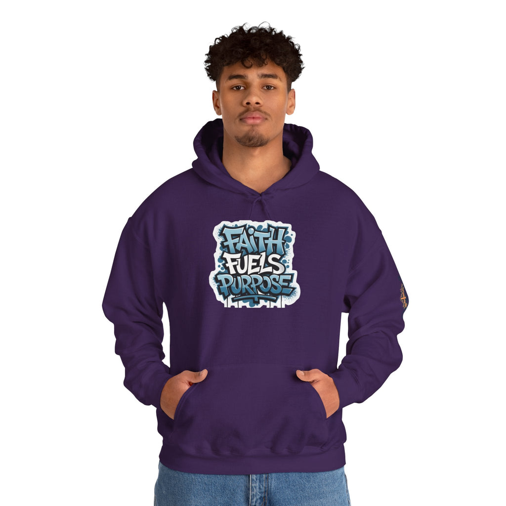 Faith Fuels Purpose Hoodie – Inspirational Christian Sweatshirt for Divine Drive & Unstoppable Belief Printify