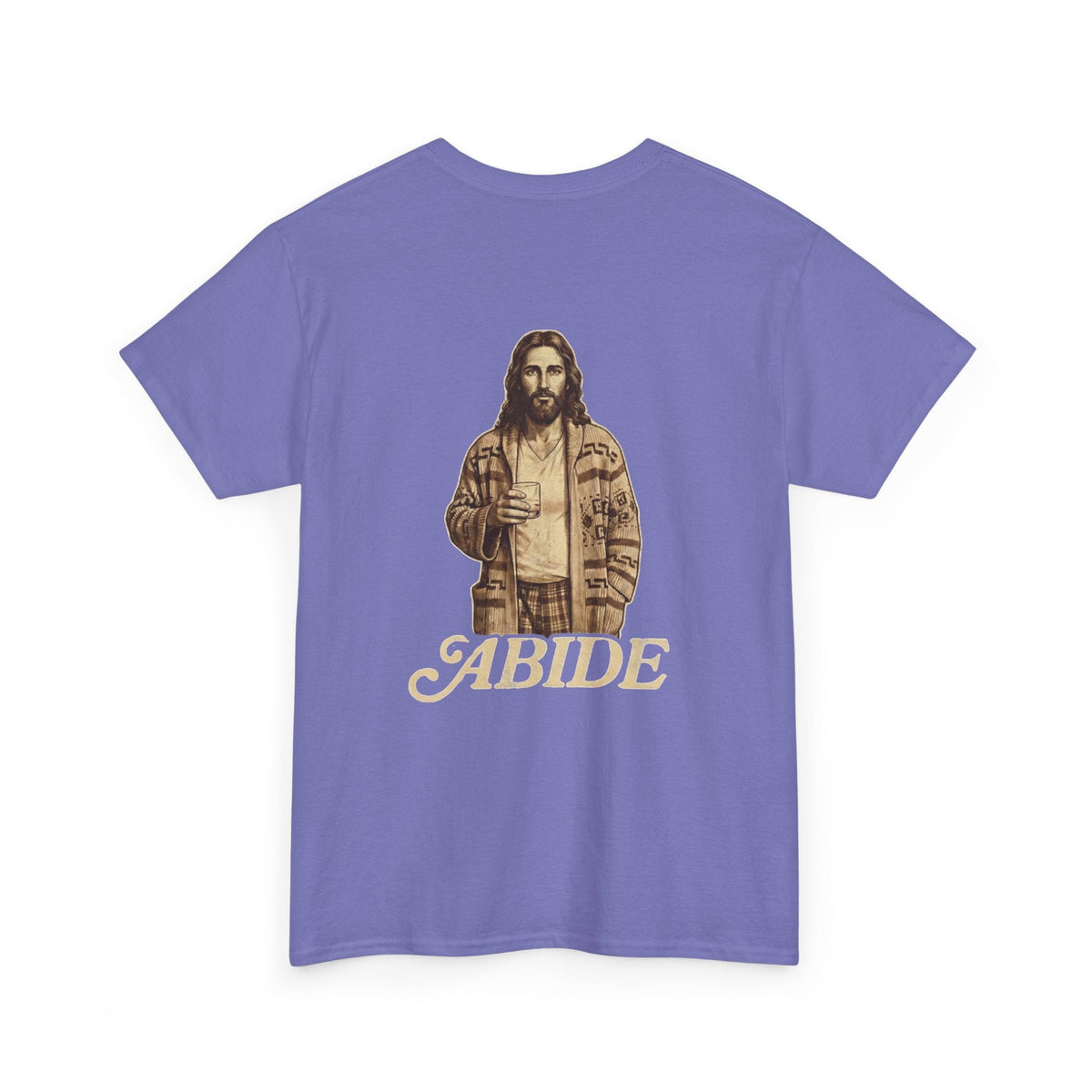 Abide Vintage Jesus Tee — "The Dude" Graphic Christian T-Shirt Printify
