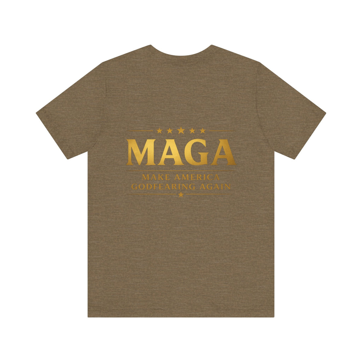 MAGA Gold Letter T-Shirt — "Make America Great Again" Printify
