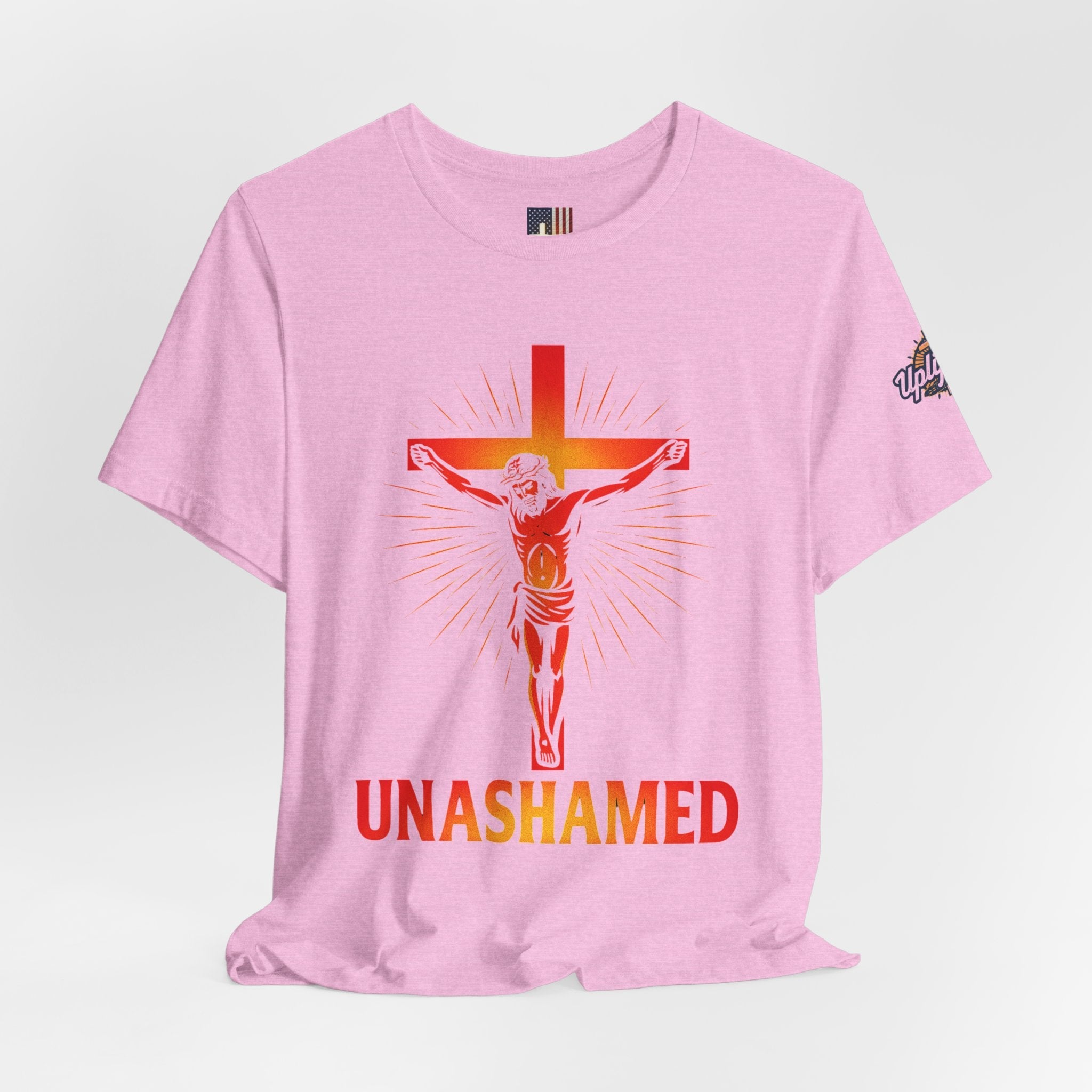 Unashamed T-shirt – Romans 1:16 Crucifixion Christian t-shirt for Bold Unwavering Faith Printify