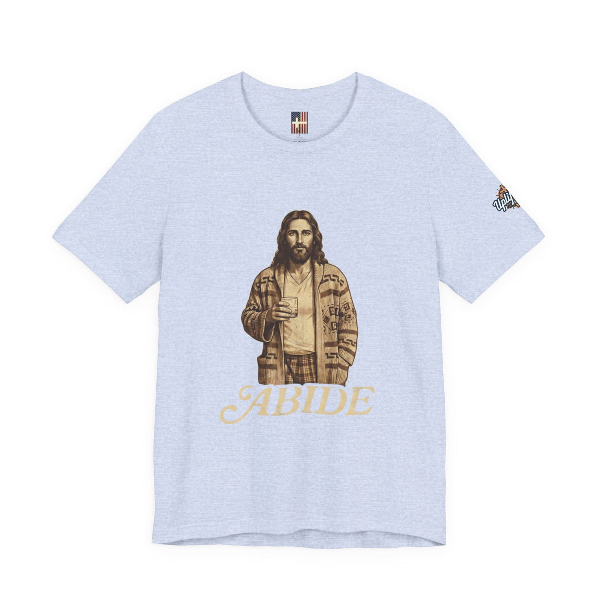 Abide Vintage Jesus Tee — "The Dude" Graphic Christian T-Shirt Printify