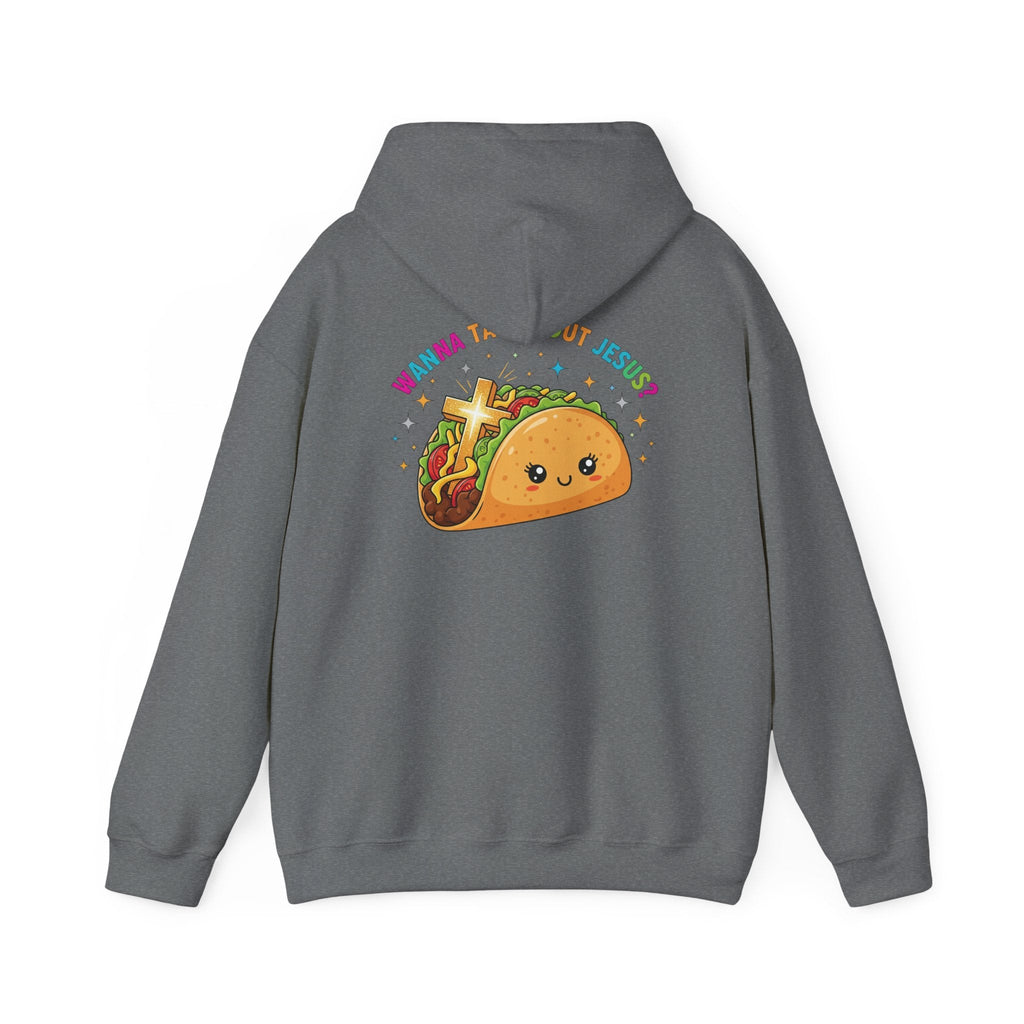 Wanna Taco 'Bout Hoodie – Cozy Christian Pun Hoodie for Faith & Fun Printify
