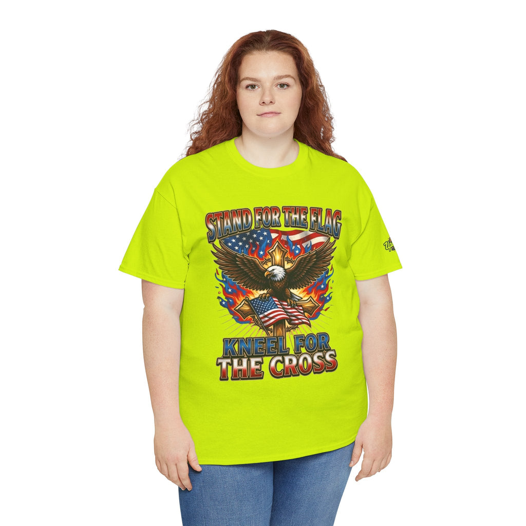 Stand for the Flag Kneel for the Cross T-shirt | Patriotic Eagle T-shirt Printify