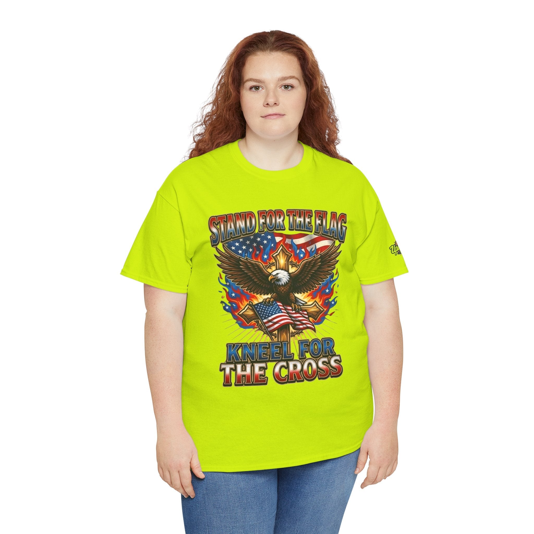 Stand for the Flag Kneel for the Cross T-shirt | Patriotic Eagle T-shirt Printify
