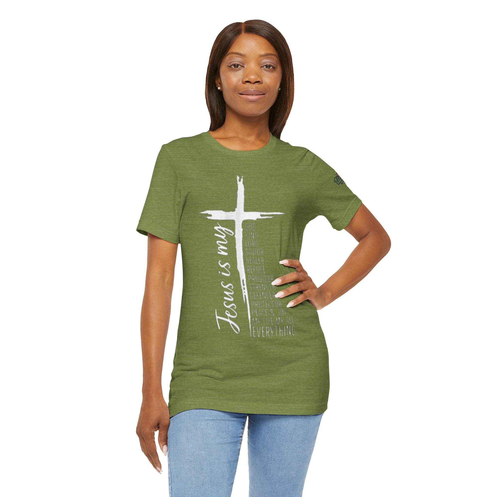Jesus Is My Everything T-shirt – Cross List God King Lord Savior Christian T-shirt for Total Surrender Faith Printify