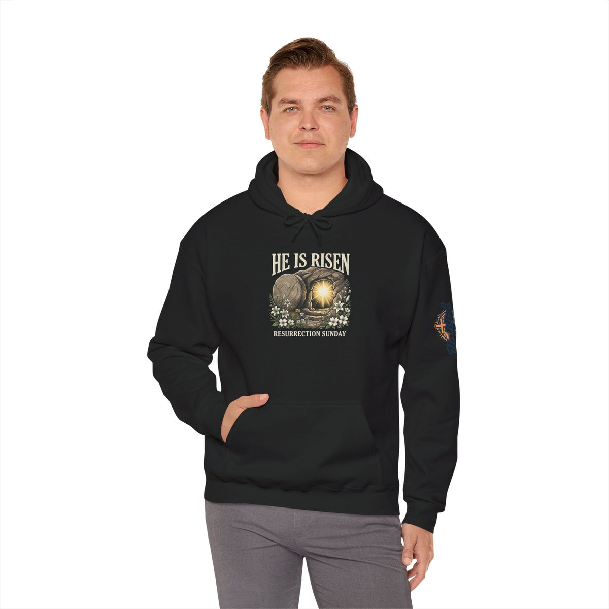 He Is Risen Hoodie — Jesus Christ Resurrection Easter Hoodie Printify
