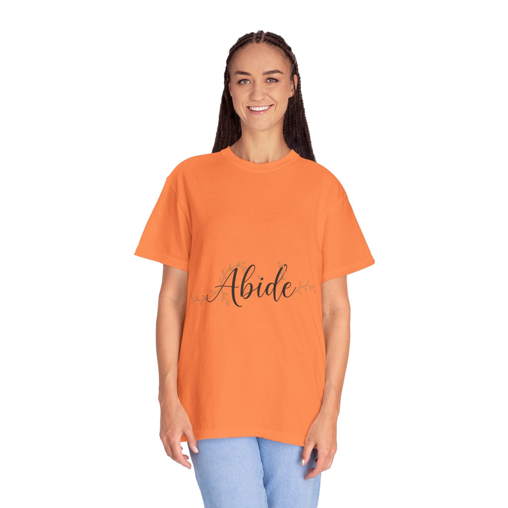 Abide in the Lord T-Shirt – Vine Design Christian Tee for Faithful Hearts Printify
