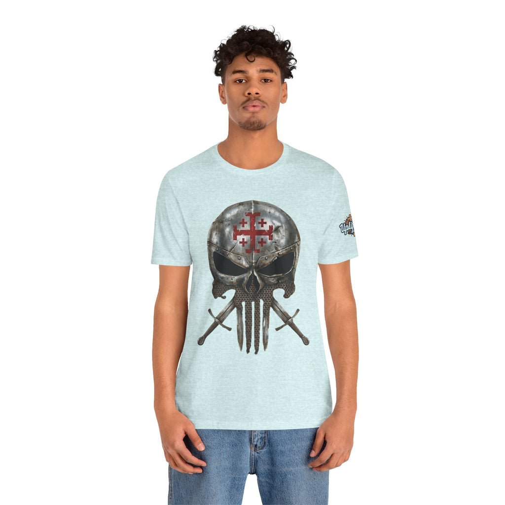 Crusader Knight Christian Skull T-shirt - Warrior Armor of God T-shirt Printify